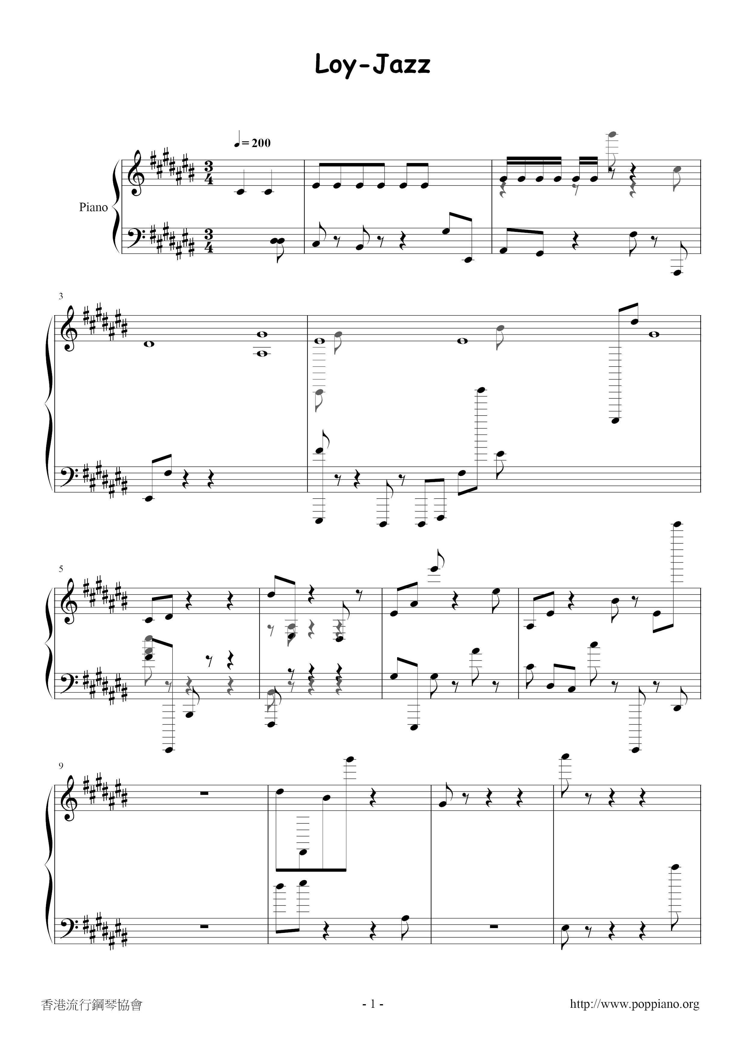 Loy-Jazz琴譜