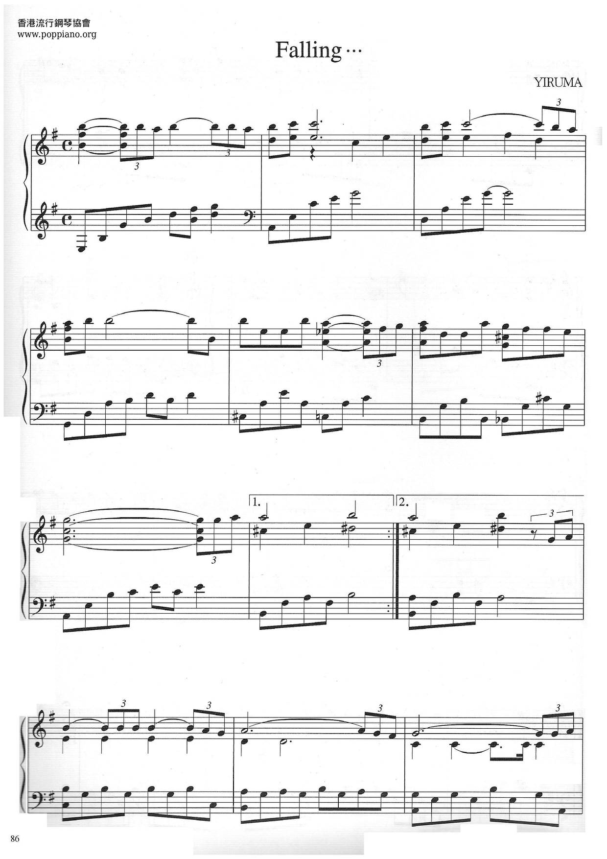 Yiruma Falling Sheet Music Pdf Free Score Download 