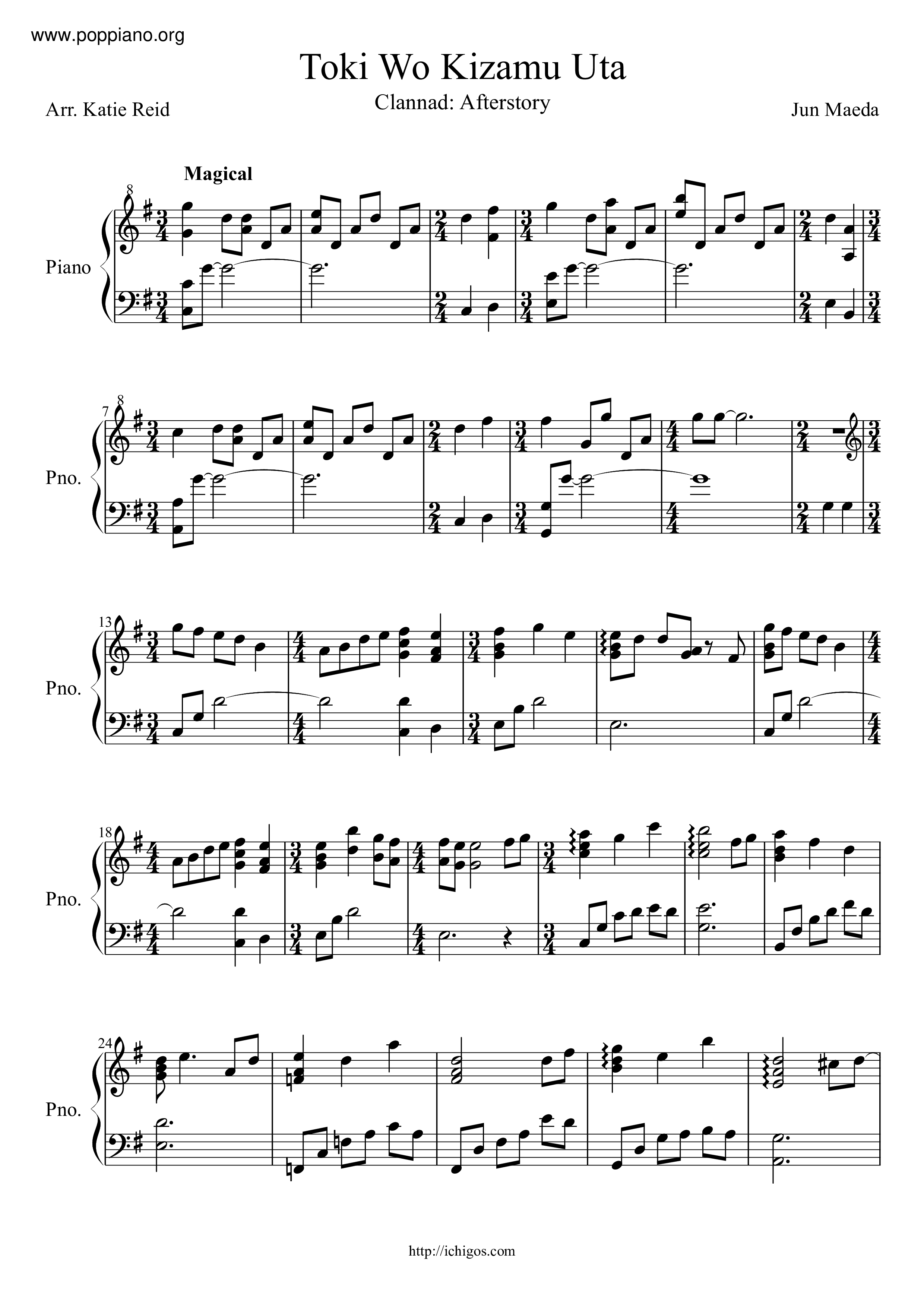 Clannad After Story Sheet Music Downloads at