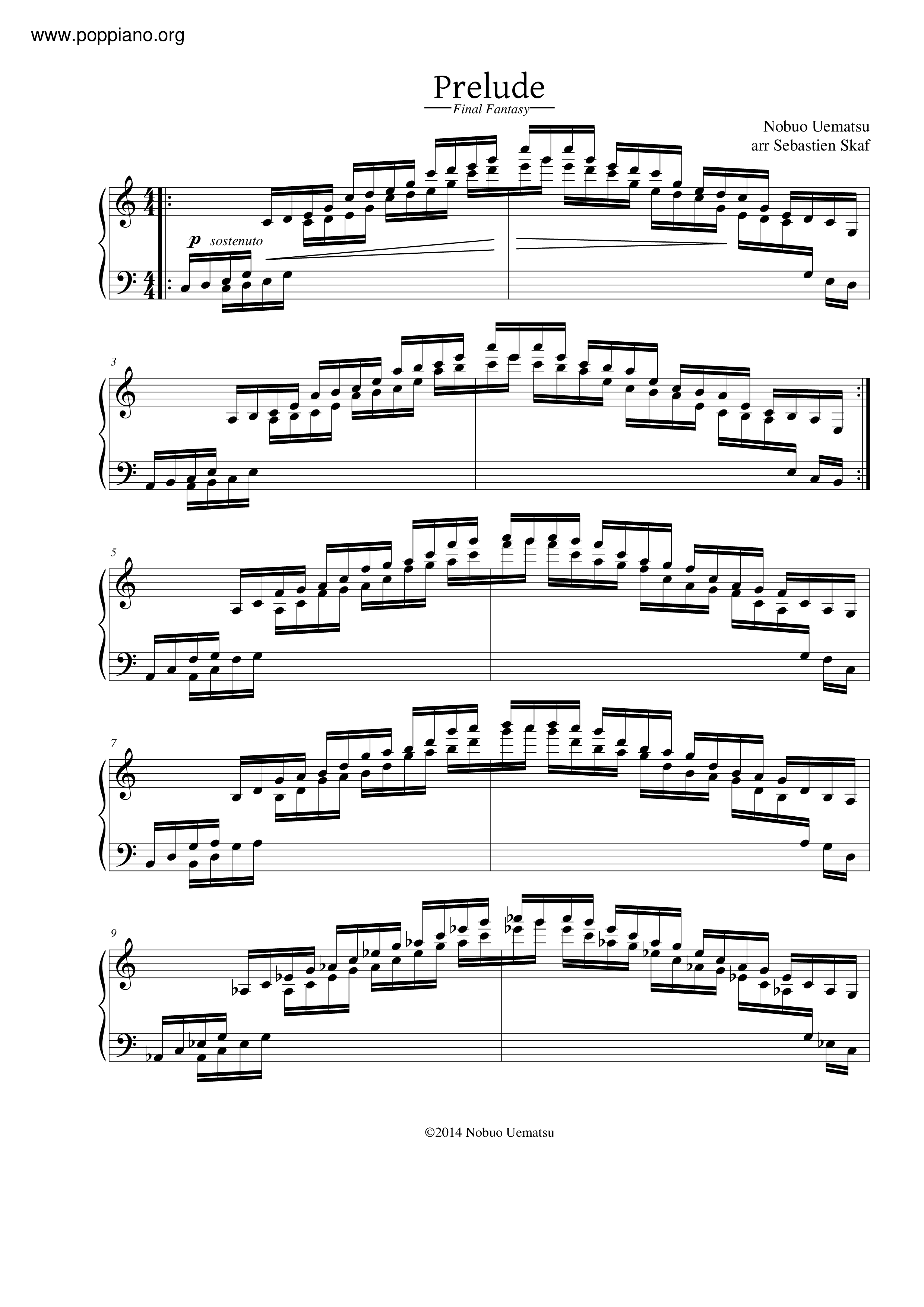 ファイナルファンタジー12 ピアノ楽譜 - 楽譜/スコア