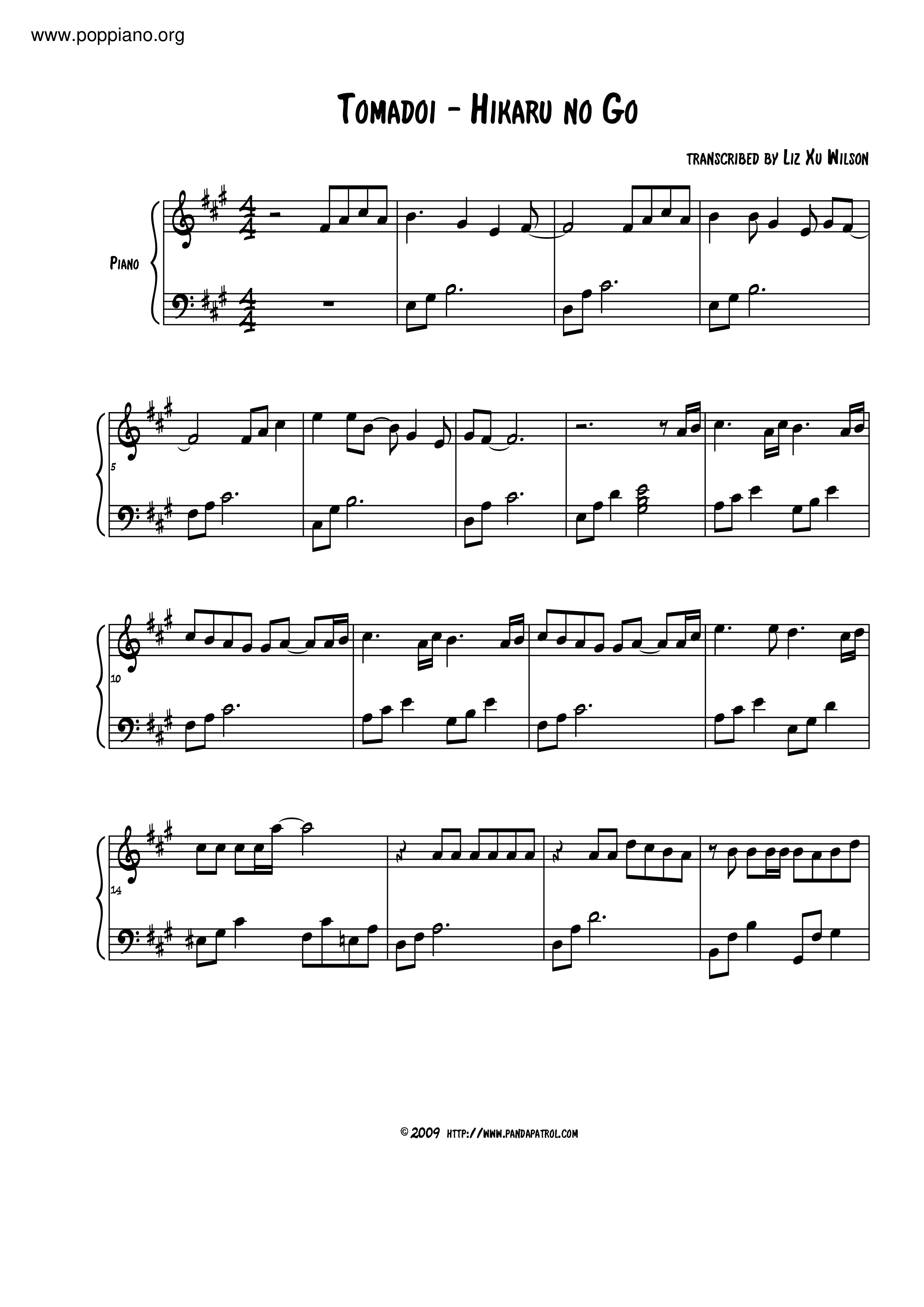 Get Over-Hikaru no go Sheet music for Piano (Solo) Easy