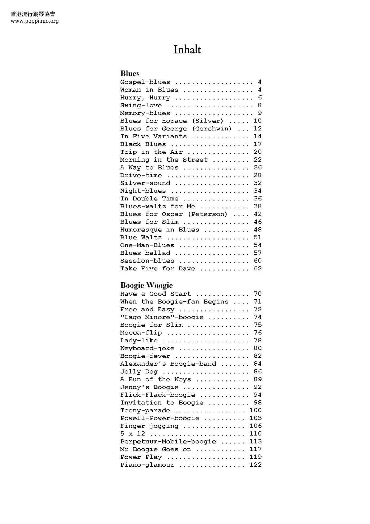 Blues & Boogie Woogie Book 125 Pages琴譜