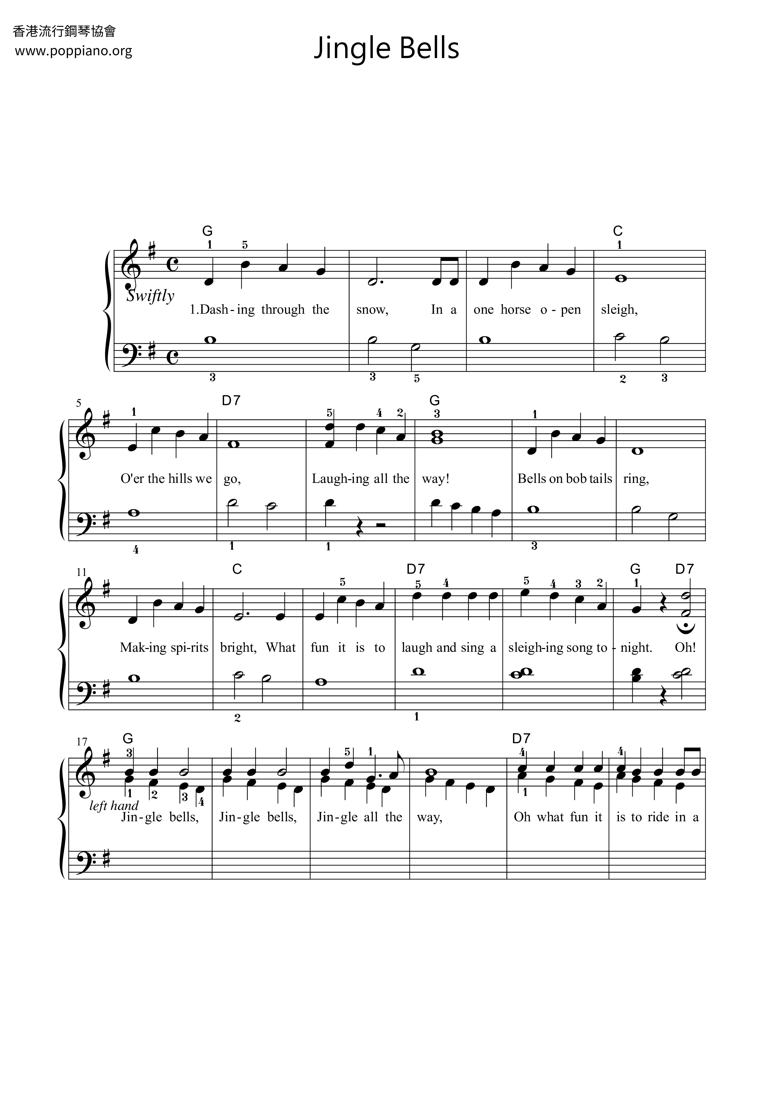 Christmas Jingle Bells Sheet Music Pdf Free Score Download 