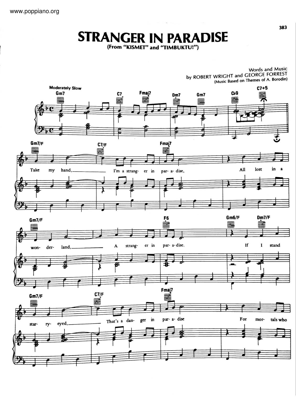 robert-wright-stranger-in-paradise-sheet-music-pdf-free-score-download