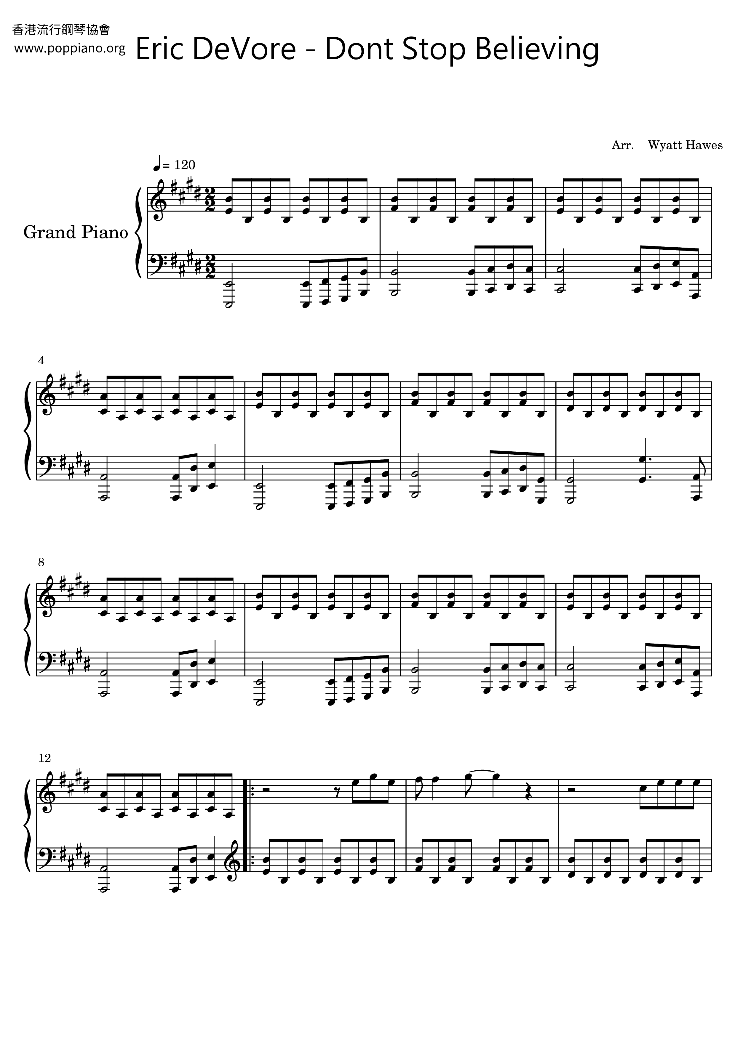 Eric Devore Dont Stop Believing Sheet Music Pdf Free Score Download ★