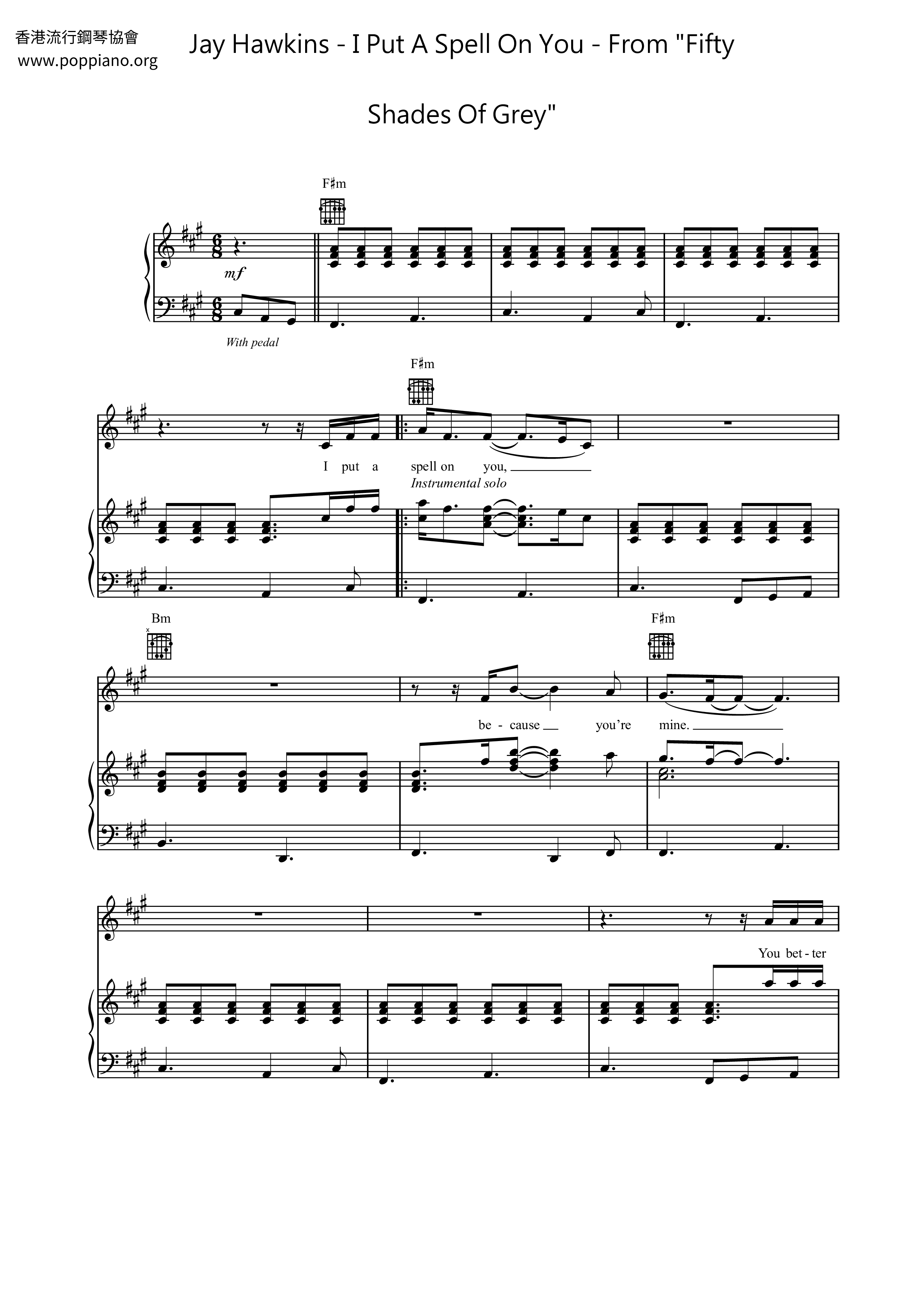 I Put A Spell On You Sheet music for Piano (Solo)