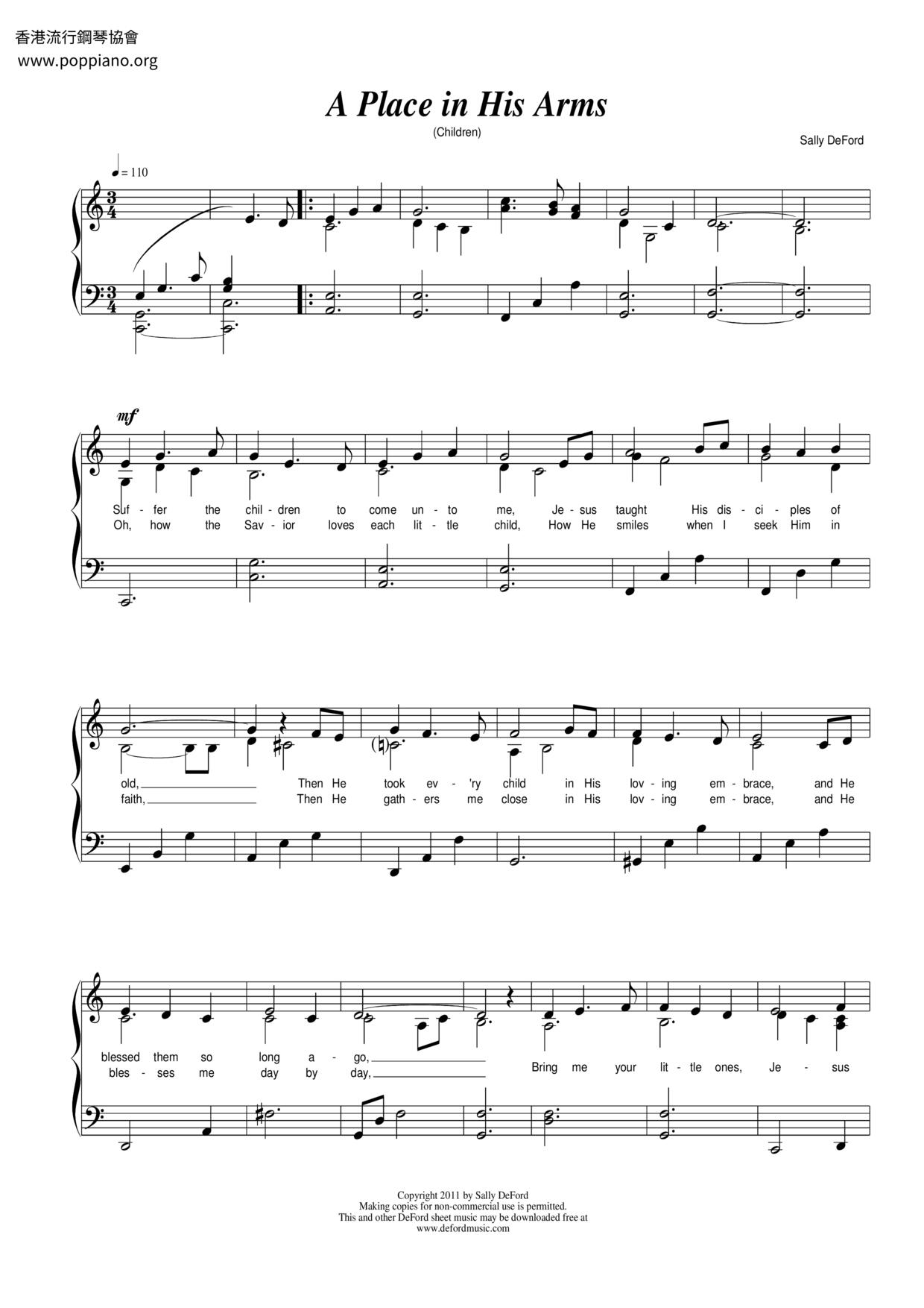 spiritual-a-place-in-his-arms-sheet-music-pdf-free-score-download