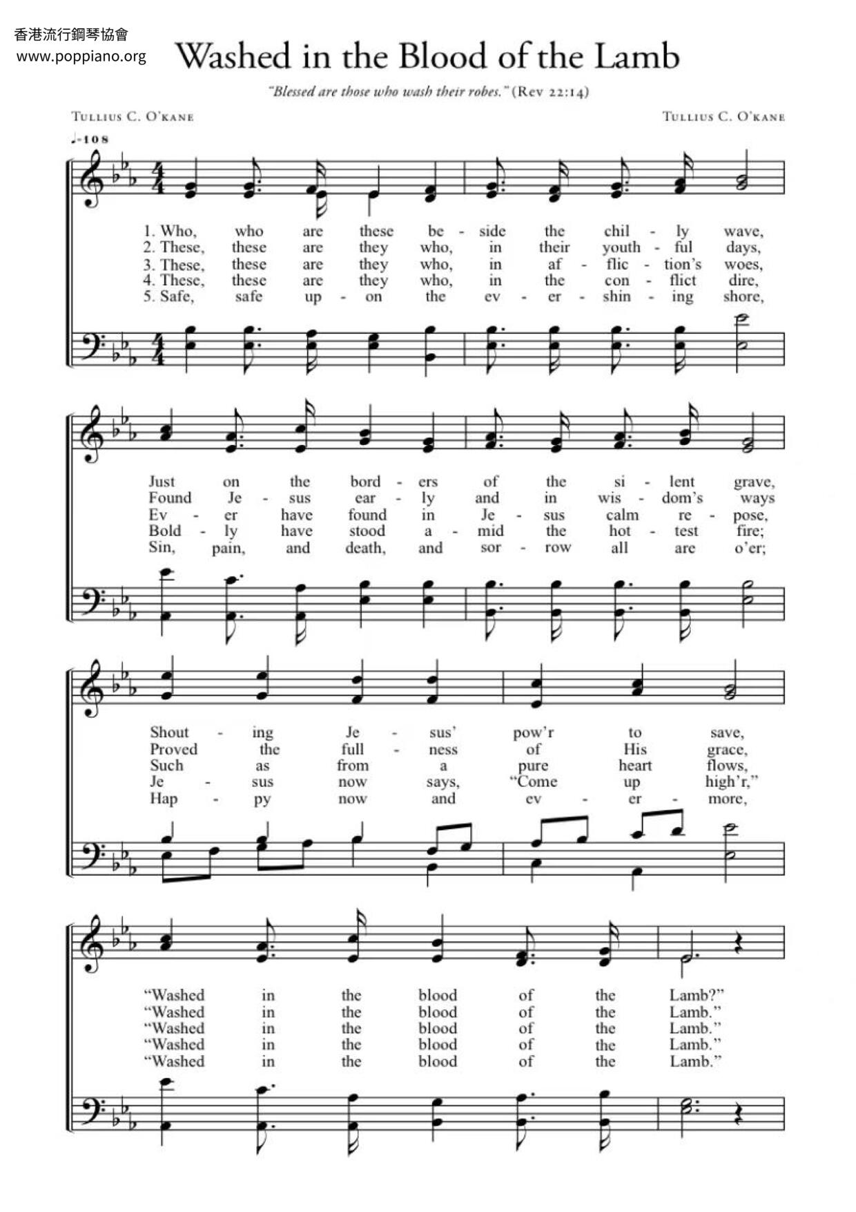 spiritual-washed-in-the-blood-of-the-lamb-sheet-music-pdf-free-score