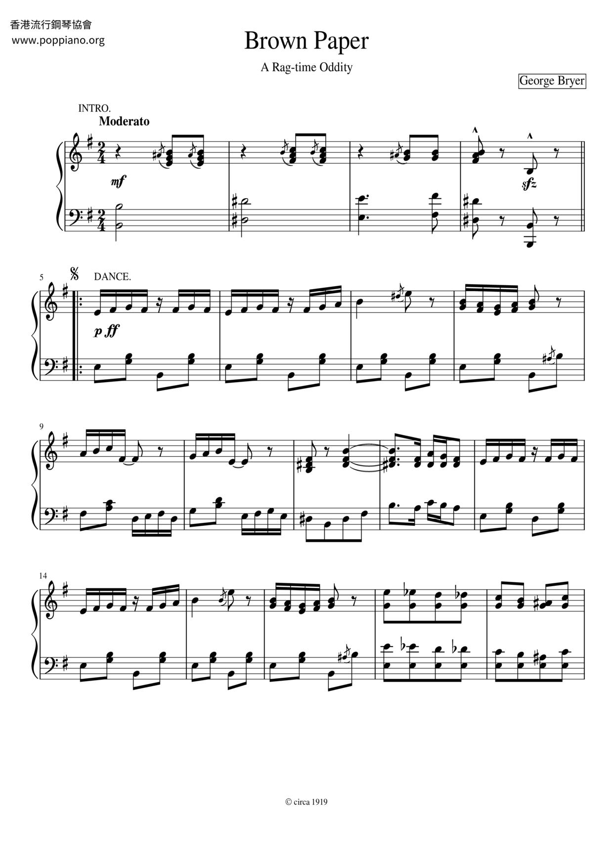 george-bryer-brown-paper-sheet-music-pdf-free-score-download