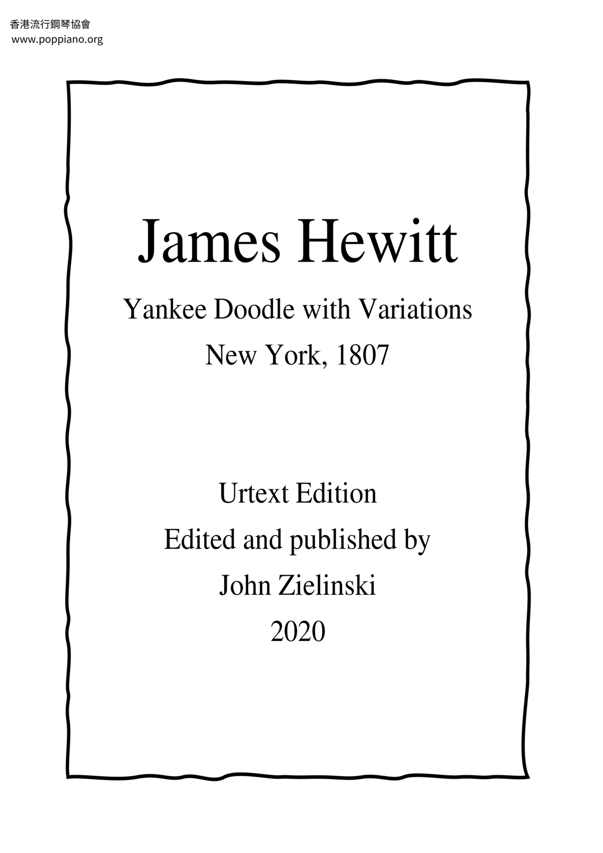 James Hewitt Yankee Doodle Violin Score Pdf Free Score Download 